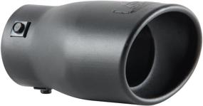 img 2 attached to 🔧 Enhance your Vehicle's Style with DC Sports EX-1017B Universal Black Stainless Steel Bolt-On Exhaust Tip