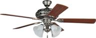 craftmade grandeur antique nickel ceiling fan with light - 52 inch gd52an5c: efficient cooling and stylish illumination logo