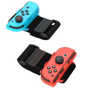 img 4 attached to 🎮 TALK WORKS Joycon Wrist Band Straps for Nintendo Switch - Perfect Accessories for Just Dance Games - Adjustable Right/Left Controller Joy Cons