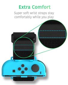 img 1 attached to 🎮 TALK WORKS Joycon Wrist Band Straps for Nintendo Switch - Perfect Accessories for Just Dance Games - Adjustable Right/Left Controller Joy Cons