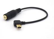 3.5mm mic adapter extension cable for gopro hero 3/3+/4 - gold plated, reducing noise logo