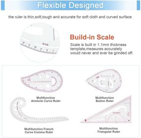 img 2 attached to 👕 Crafting Perfection: 4-Piece T-Shirt Alignment Ruler & Sewing Tool Set for Guiding T-Shirt Designs and Dressmaking