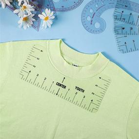 img 1 attached to 👕 Crafting Perfection: 4-Piece T-Shirt Alignment Ruler & Sewing Tool Set for Guiding T-Shirt Designs and Dressmaking