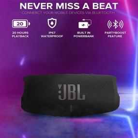 img 3 attached to JBL Charge 5: Портативная акустика с Bluetooth + Водонепроницаемый жесткий чехол - идеальный путешественник.