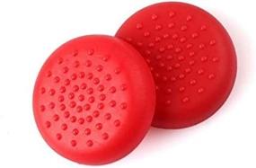 img 3 attached to Enhance your Gaming Experience with Red Analog Silicone Thumb Stick Grips for PS4, PS3, PS2, Xbox 360, and Xbox One Game Controllers