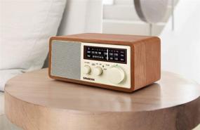 img 2 attached to 📻 Sangean WR-16 Bluetooth Wooden Cabinet Radio with AM/FM, USB Phone Charging - Walnut