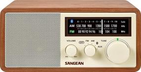 img 4 attached to 📻 Sangean WR-16 Bluetooth Wooden Cabinet Radio with AM/FM, USB Phone Charging - Walnut
