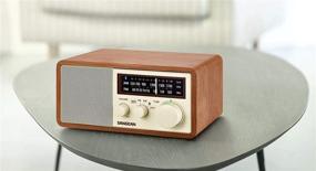 img 1 attached to 📻 Sangean WR-16 Bluetooth Wooden Cabinet Radio with AM/FM, USB Phone Charging - Walnut