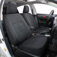 ekr custom fit neoprene car seat covers for select chevy malibu 2013 2014 2015 - neoprene (black) logo