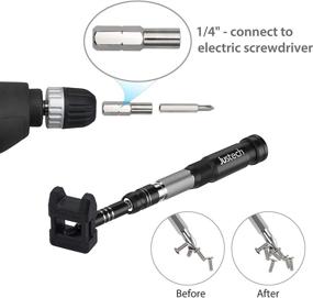 img 2 attached to 🔧 Justech 58 in 1 Precision Screwdriver Set Magnetic Driver Kit with Muti 40 Bits, Professional Portable Repair Tool Kit with Portable Bag for iPhone iPad PC MacBook Xbox - Improved SEO