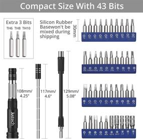 img 3 attached to 🔧 Justech 58 in 1 Precision Screwdriver Set Magnetic Driver Kit with Muti 40 Bits, Professional Portable Repair Tool Kit with Portable Bag for iPhone iPad PC MacBook Xbox - Improved SEO