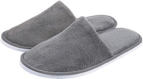 img 4 attached to 🎀 FEIYABDF 10 Pairs of Disposable Spa Slippers - Soft & Comfortable for Men and Women. Perfect for Leisure & Vacation. Extra Long (11.2inch) & Wide (4.3inch).