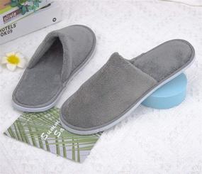 img 2 attached to 🎀 FEIYABDF 10 Pairs of Disposable Spa Slippers - Soft & Comfortable for Men and Women. Perfect for Leisure & Vacation. Extra Long (11.2inch) & Wide (4.3inch).