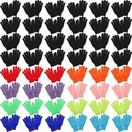 🧤 colorful warm magic kids winter gloves bulk - stretchy boys girls student knit gloves logo