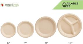 img 1 attached to 🌿 125 Count HARVEST PACK 7-inch Round Compostable Paper Plates | Eco-Friendly Plant Fiber Disposable Plates