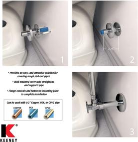 img 2 attached to 💧 Enhance Plumbing Aesthetics with Keeney K857-30 PEX Stub-Out Support and Cover, Chrome