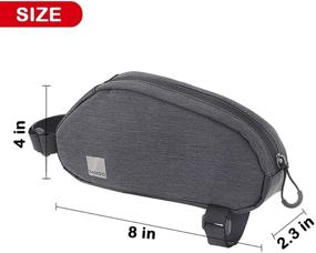 img 3 attached to 🚲 Roswheel Essentials Series 121468 Bike Frame Bag Bicycle Top Tube Pack - Black, Cell Phone Holder Included