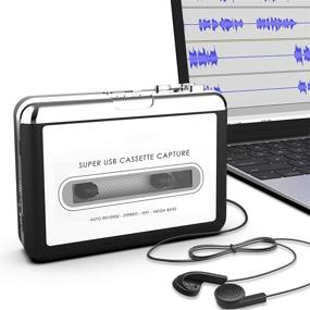 img 4 attached to Cassette Player USB Converter: Capture Walkman Tapes 🎧 as MP3s, Compatible with Mac, PC & Personal Devices