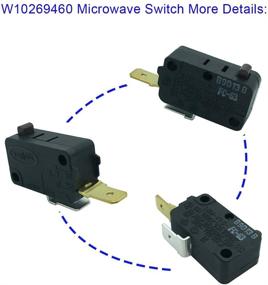 img 1 attached to LONYE SZM-V16-FC-63 W10269460 Microwave Door Switch Replacement 🔧 for Whirlpool Maytag Amana Microwave - Reliable Pack of 2