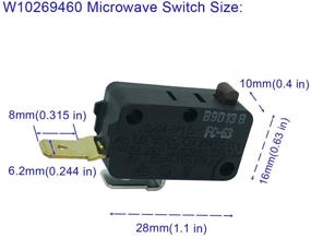 img 3 attached to LONYE SZM-V16-FC-63 W10269460 Microwave Door Switch Replacement 🔧 for Whirlpool Maytag Amana Microwave - Reliable Pack of 2