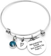 👯 best friends bracelets - sisters by heart, not sisters by blood - sister jewelry set logo