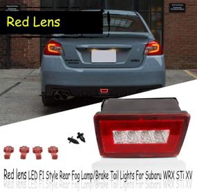 img 3 attached to GTINTHEBOX 3-In-1 LED Rear Bumper Fog Light Kit Stop Brake Backup Reverse Running Tail Lights For 2011-Up Subaru Impreza WRX/STi XV Crosstrek(Red Lens)