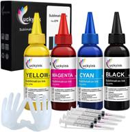 luckyink sublimation ink refill kit for epson ecotank et2720 et2760 et4700, workforce wf7710 wf7720 wf7210 wf3640 wf3620 🖨️ wf7110, expression home c88 c88+ printer | heat press transfer on cloth, pillow case, cap, bag | sublimation printer compatible logo