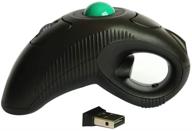 adjustable dpi wireless ergonomic handheld trackball mouse with laser pointer - left and right handed for laptop, desktop, pc, computer logo