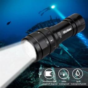 img 3 attached to 🌊 Wurkkos DL07 Dive Flashlight: 3000LM 90CRI Dive Light - Waterproof Video Light, Dimmable & Rechargeable - Rotary Switch Diving Light with UV Red Lights - 100M Underwater Submarine Light