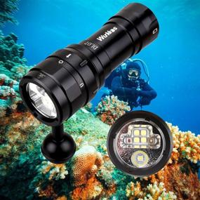 img 4 attached to 🌊 Wurkkos DL07 Dive Flashlight: 3000LM 90CRI Dive Light - Waterproof Video Light, Dimmable & Rechargeable - Rotary Switch Diving Light with UV Red Lights - 100M Underwater Submarine Light