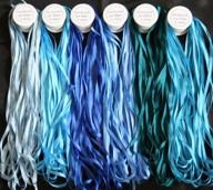 🔍 enhanced seo: threadnanny 100% pure silk ribbons - blue tones - 6 spools, 4mm x 60 mts logo