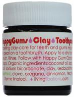 living libations happy gums clay toothpaste - organic and wildcrafted, 0.5 oz / 15 ml - ultimate oral care solution logo