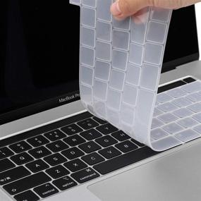 img 2 attached to 🔒 Batianda Premium Ultra Slim Silicone Keyboard Cover for 2020 MacBook Pro 13 & New MacBook Pro 16 - Waterproof Skin, Clear