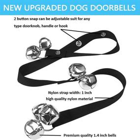 img 3 attached to CATOOP Dog Bell Premium Potty Training Big Dog Bells - Easily Train Your Puppy with Adjustable Dog Doorbell - Premium Quality - 7 Extra Super Loud Green Dog Doorbells