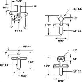 img 1 attached to Enhanced Bi-Fold Door Hardware Repair Kit by Prime-Line - 4-Pack with 2 Plastic Roller Top Guides, 1 Top Pivot, and 1 Bottom Pivot Components