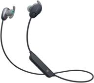 sony sp600n wireless noise cancelling sports earbuds, black (wi-sp600n/b) logo