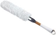 🧼 fc14603w dust whisperer washable microfiber duster with replaceable head - white logo