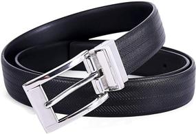 img 3 attached to 👔 Premium Reversible Leather Belt: Stylish Business Men's Accessory