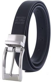 img 2 attached to 👔 Premium Reversible Leather Belt: Stylish Business Men's Accessory