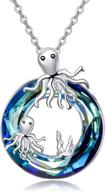 🐙 stunning octopus necklaces: 925 sterling silver sea animal jewelry for mother, daughter, and teen girls – perfect hawaiian ocean beach pendant – ideal nautical jewelry gift for christmas logo