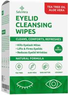 👁️ saluvera eyelid wipes: natural tea tree oil and aloe vera for dry and itchy eye relief - pack of 30 logo