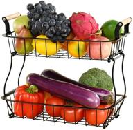 tier fruit basket kitchen rectangular logo