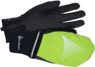 trailheads hi vis convertible running gloves logo