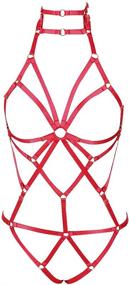 img 4 attached to Harness Lingerie Strappy Bralette Halloween Women's Clothing and Lingerie, Sleep & Lounge