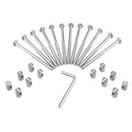 🔩 m6 barrel bolt nuts kit: 4-inch bolts, 0.49-inch nuts & allen key - 12 sets for furniture, cots, beds, crib, chairs logo