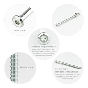 img 2 attached to 🔩 M6 Barrel Bolt Nuts Kit: 4-inch Bolts, 0.49-inch Nuts & Allen Key - 12 Sets for Furniture, Cots, Beds, Crib, Chairs