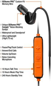 img 1 attached to ISOtunes PRO Bluetooth наушники с вкладышами - Соответствуют требованиям OSHA к Bluetooth-защите слуха, уровень шума 27 дБ, аккумулятор на 10 часов, шумоподавляющий микрофон (Оранжевый цвет безопасности)