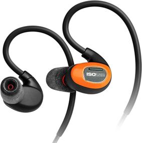 img 3 attached to ISOtunes PRO Bluetooth наушники с вкладышами - Соответствуют требованиям OSHA к Bluetooth-защите слуха, уровень шума 27 дБ, аккумулятор на 10 часов, шумоподавляющий микрофон (Оранжевый цвет безопасности)