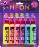 6-pack of 🎨 tulip dimensional neon fabric paint logo