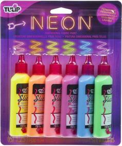 img 3 attached to 6-Pack of 🎨 Tulip Dimensional Neon Fabric Paint